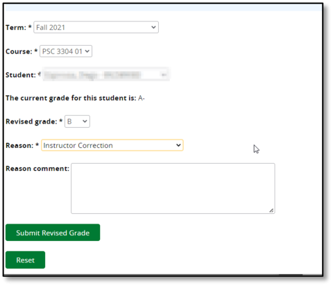 Electronic Grade Changes - General Instructions