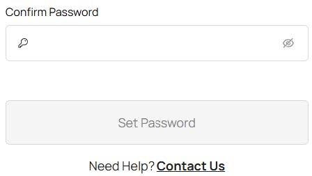 Complete Registration Form Confirm Password